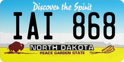 ND license plate IAI868