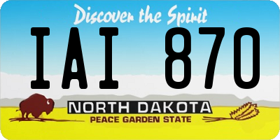 ND license plate IAI870