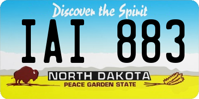 ND license plate IAI883