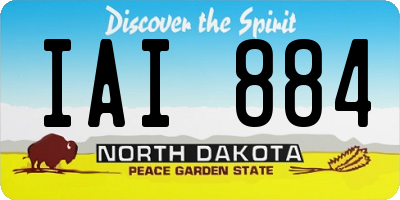 ND license plate IAI884