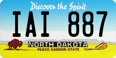 ND license plate IAI887