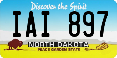 ND license plate IAI897