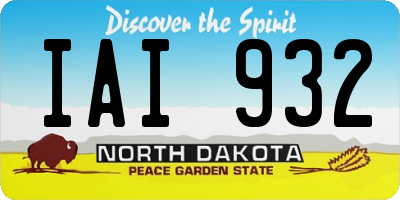 ND license plate IAI932