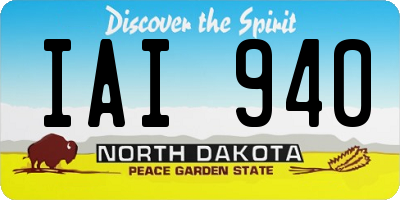 ND license plate IAI940
