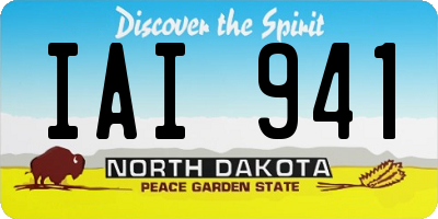 ND license plate IAI941
