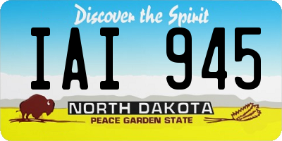 ND license plate IAI945