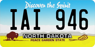 ND license plate IAI946