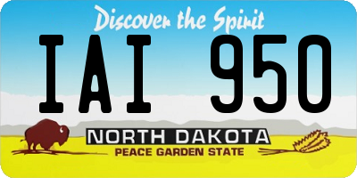 ND license plate IAI950