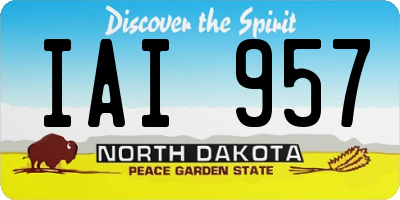ND license plate IAI957