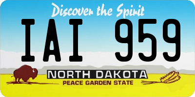 ND license plate IAI959