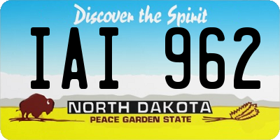 ND license plate IAI962