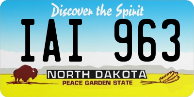 ND license plate IAI963