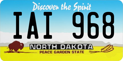 ND license plate IAI968
