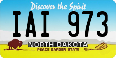 ND license plate IAI973