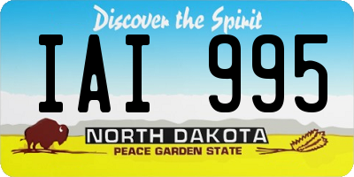 ND license plate IAI995