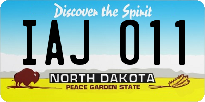 ND license plate IAJ011