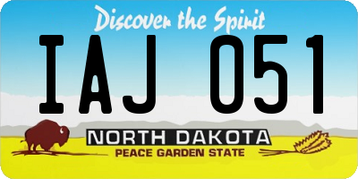 ND license plate IAJ051