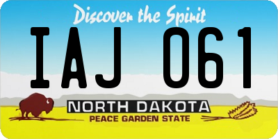 ND license plate IAJ061