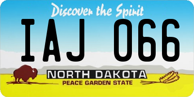 ND license plate IAJ066