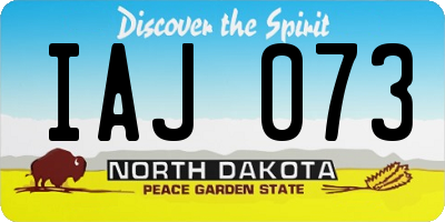 ND license plate IAJ073