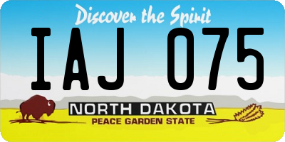 ND license plate IAJ075