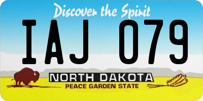 ND license plate IAJ079