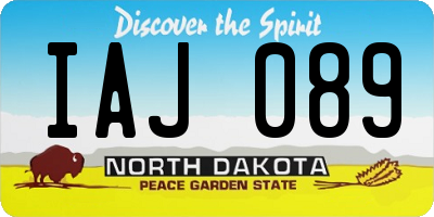 ND license plate IAJ089