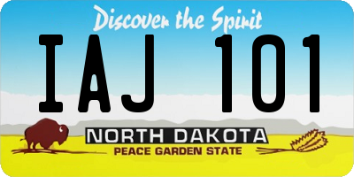 ND license plate IAJ101