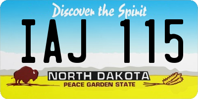 ND license plate IAJ115