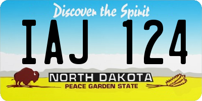 ND license plate IAJ124