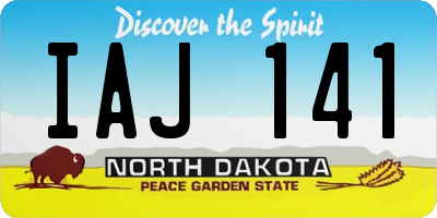 ND license plate IAJ141