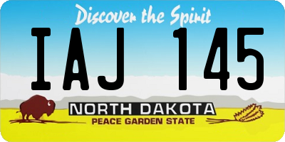 ND license plate IAJ145