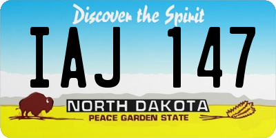 ND license plate IAJ147
