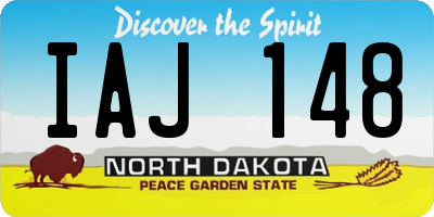 ND license plate IAJ148