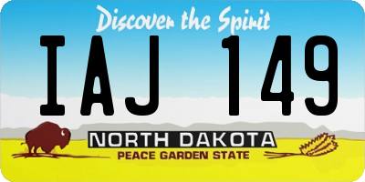 ND license plate IAJ149