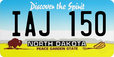 ND license plate IAJ150