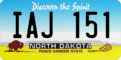ND license plate IAJ151