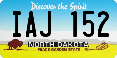 ND license plate IAJ152