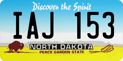 ND license plate IAJ153
