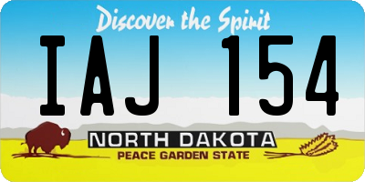 ND license plate IAJ154