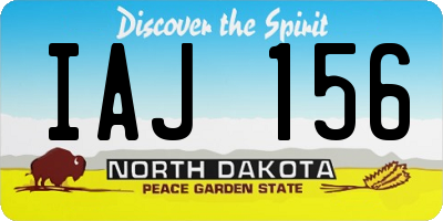 ND license plate IAJ156