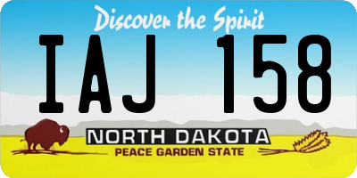 ND license plate IAJ158