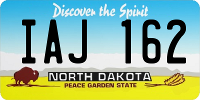 ND license plate IAJ162