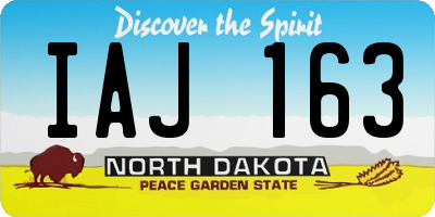ND license plate IAJ163