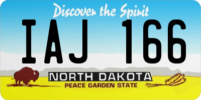 ND license plate IAJ166