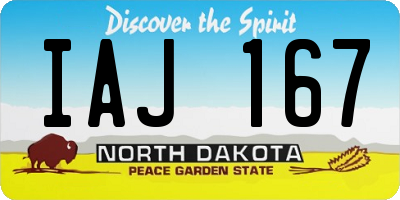 ND license plate IAJ167