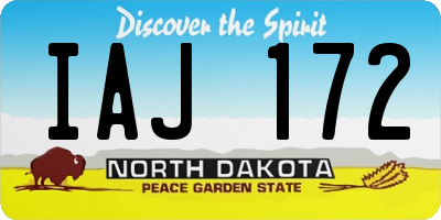 ND license plate IAJ172
