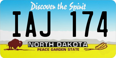 ND license plate IAJ174