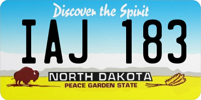 ND license plate IAJ183