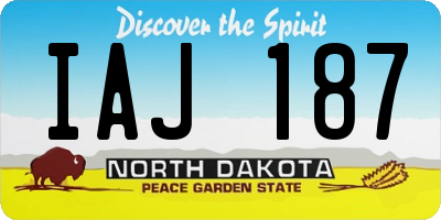 ND license plate IAJ187